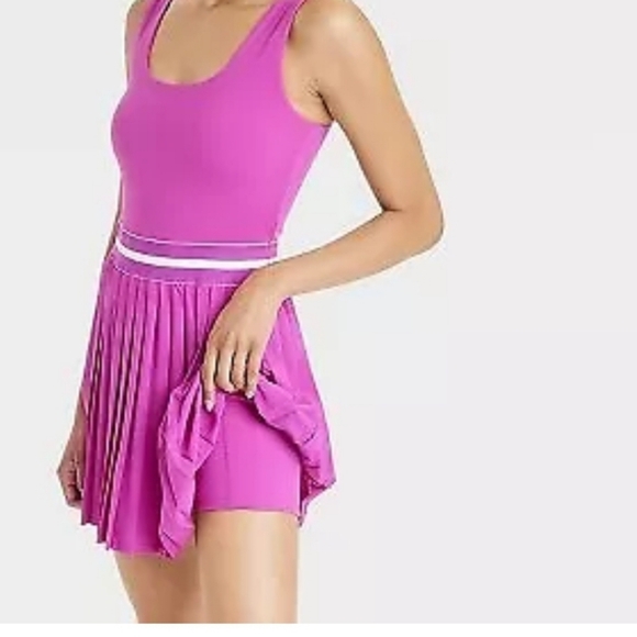 NWT Women's Pleated Activewear Dress - All In Motion in Violet Size Medium - Picture 1 of 3